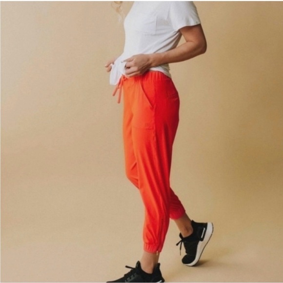 ALBION orange poppy jetsetter jogger pants size small - Picture 1 of 9